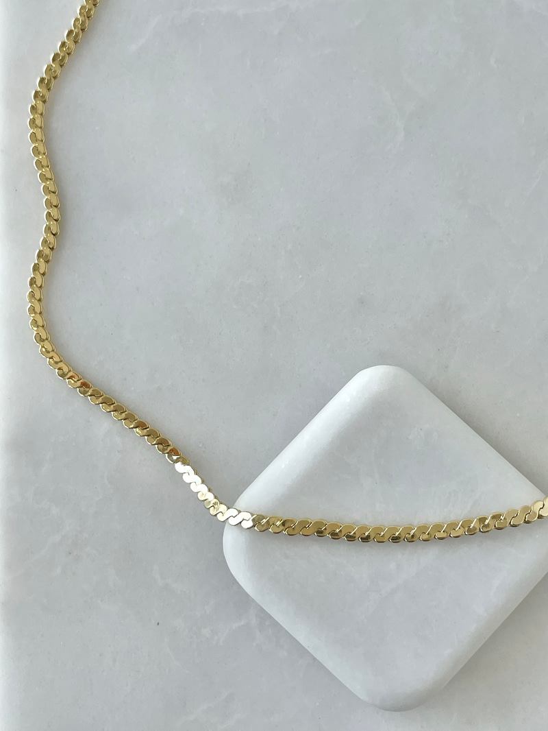 Altın Kaplama 3 mm Burgu Zincir Kolye Gold