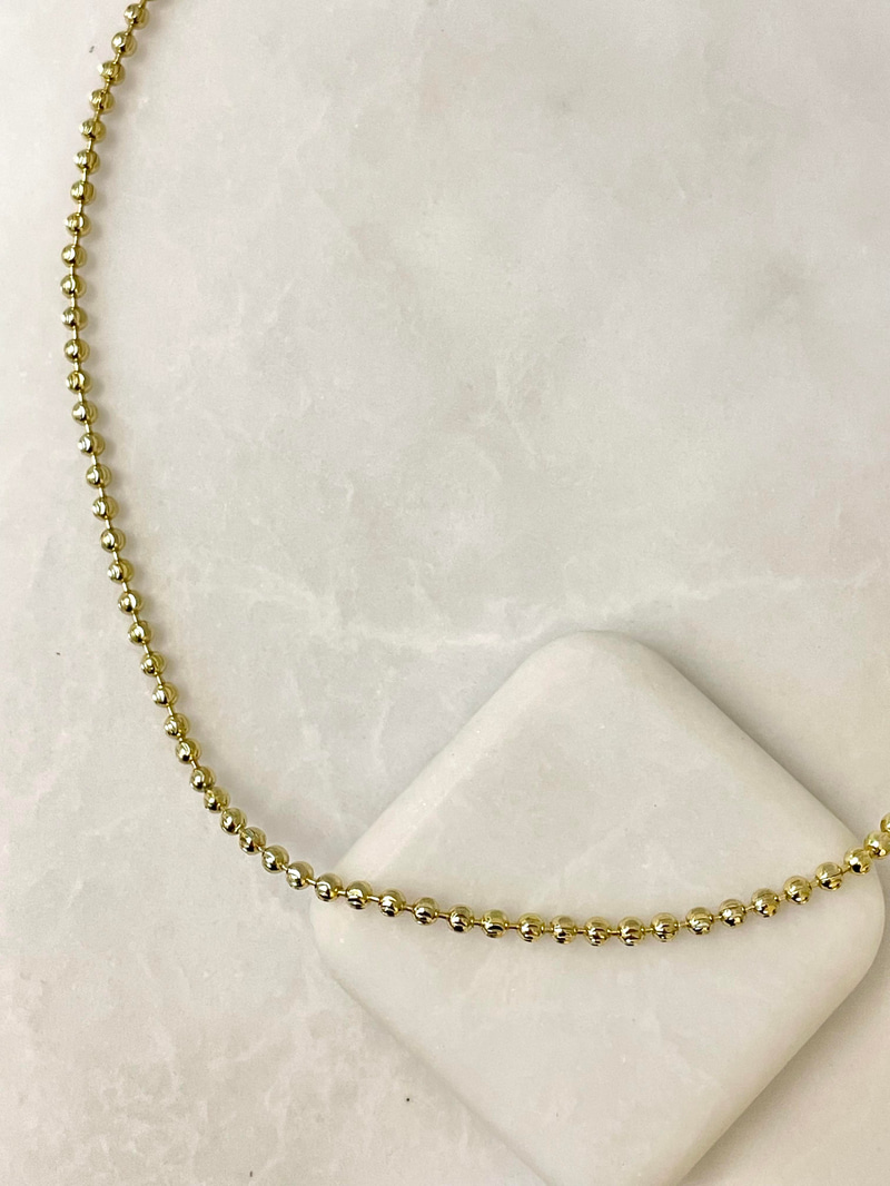 Özel Seri Işıltılı Topçuk Kolye Gold