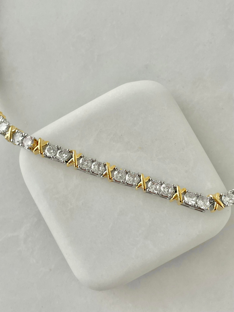Altın Kaplama Gold X Detaylı Su Yolu Kolye