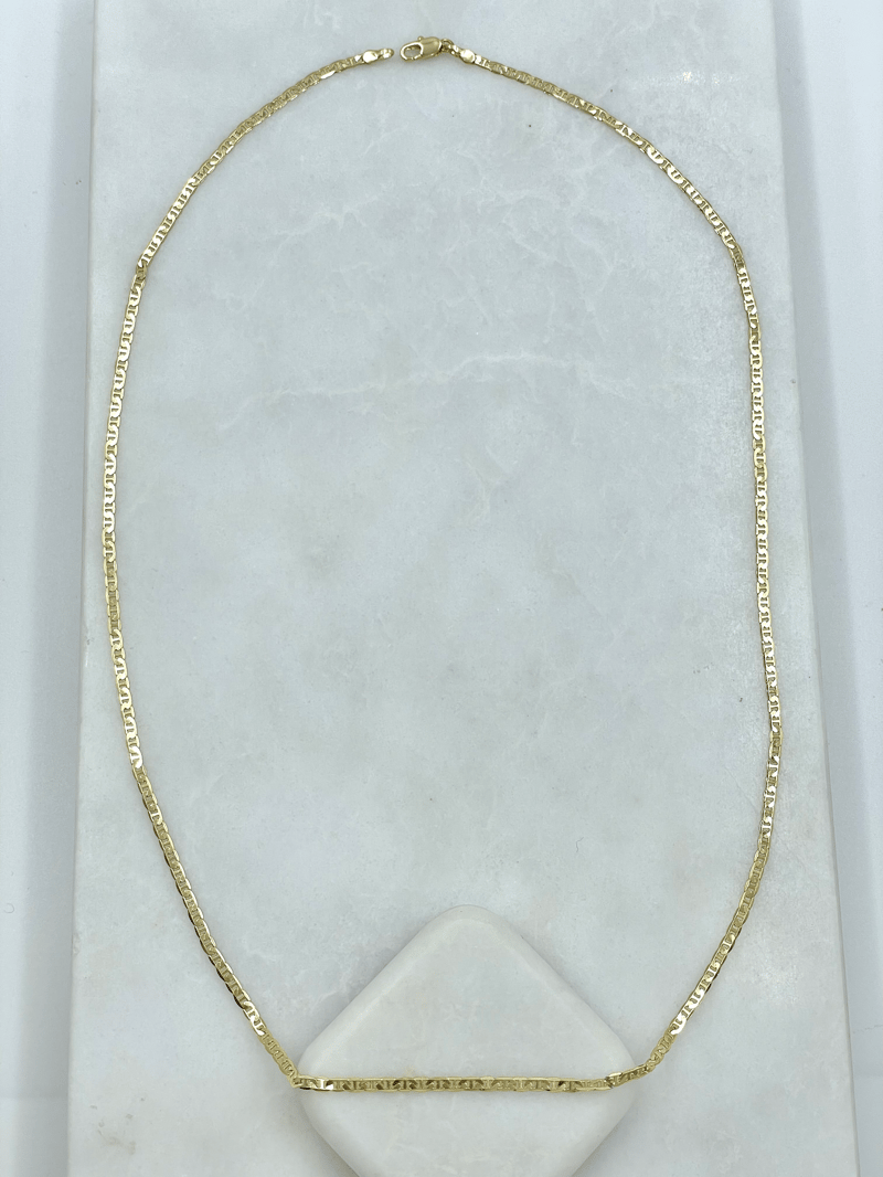 Özel Seri İnce Ezme Zincir Kolye 60 cm Gold