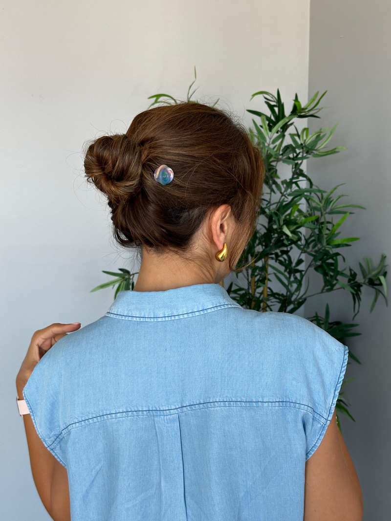 Gül Model Topuz Tokası Renkli