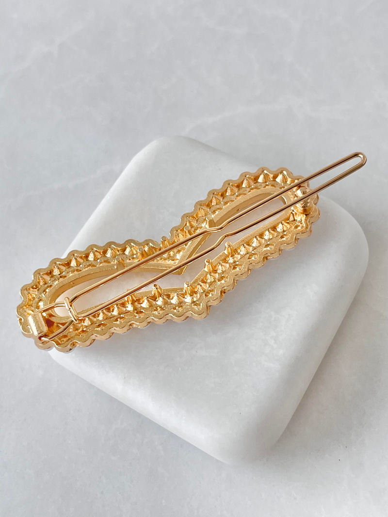 İncili Kalp Model Pens Toka Gold