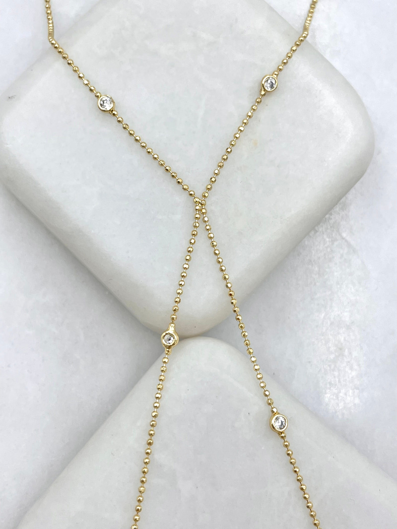 Altın Kaplama Minimal Kristal Taşlı Şahmeran Gold
