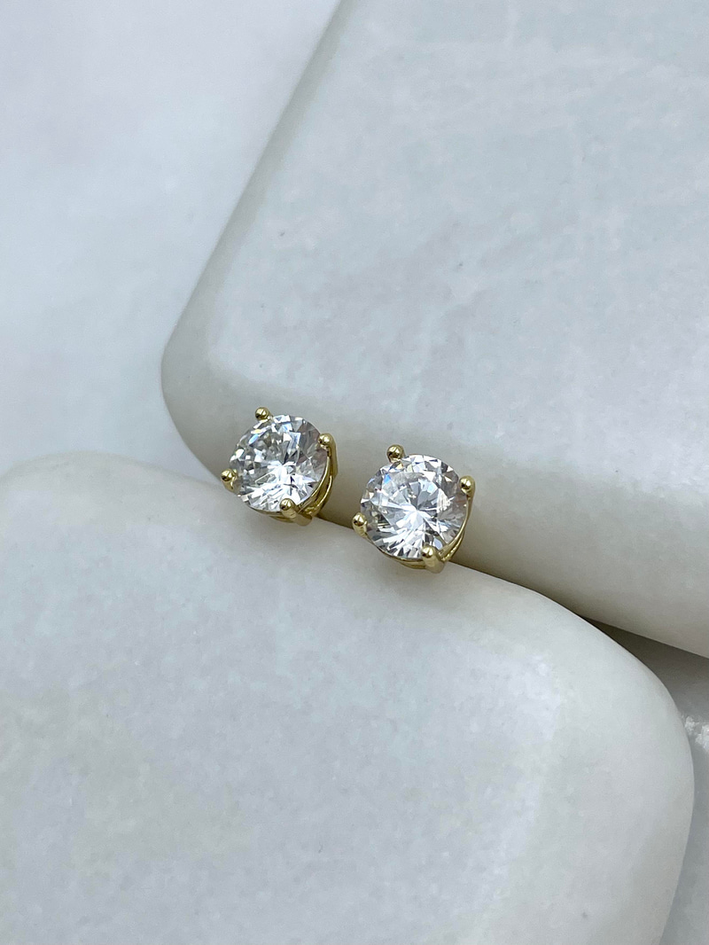 Özel Seri Kristal Küpe 0,6 mm Gold