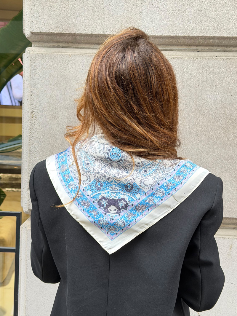 Etnik Desenli Bandana Fular 65x65 cm Renkli