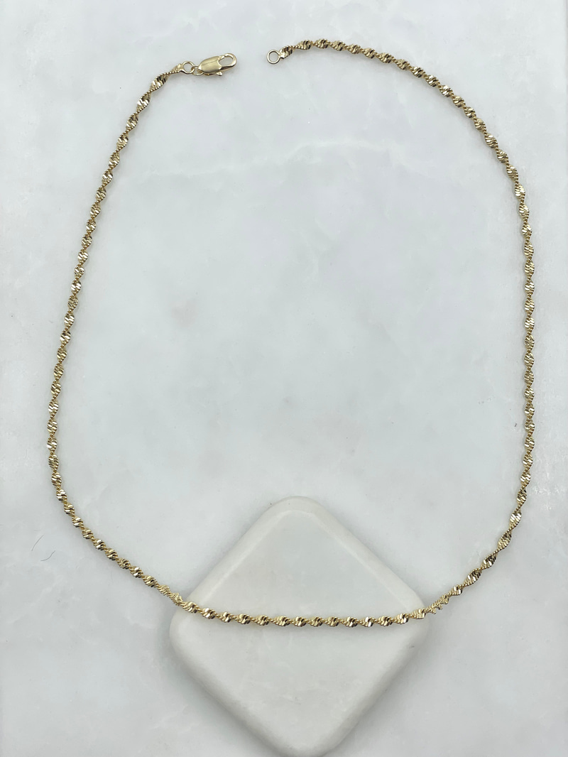 Kedi Merdiveni Kolye 45 cm Gold