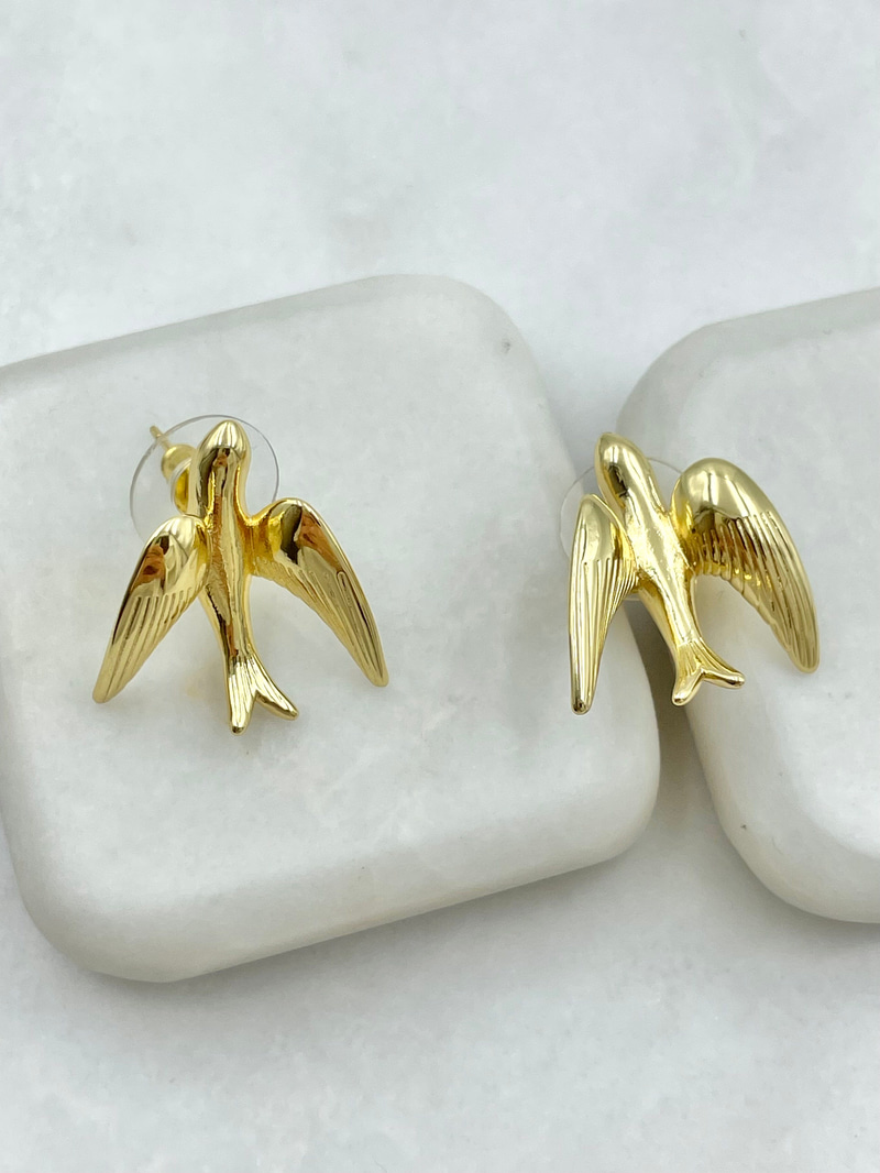 Kırlangıç Model Küpe Gold