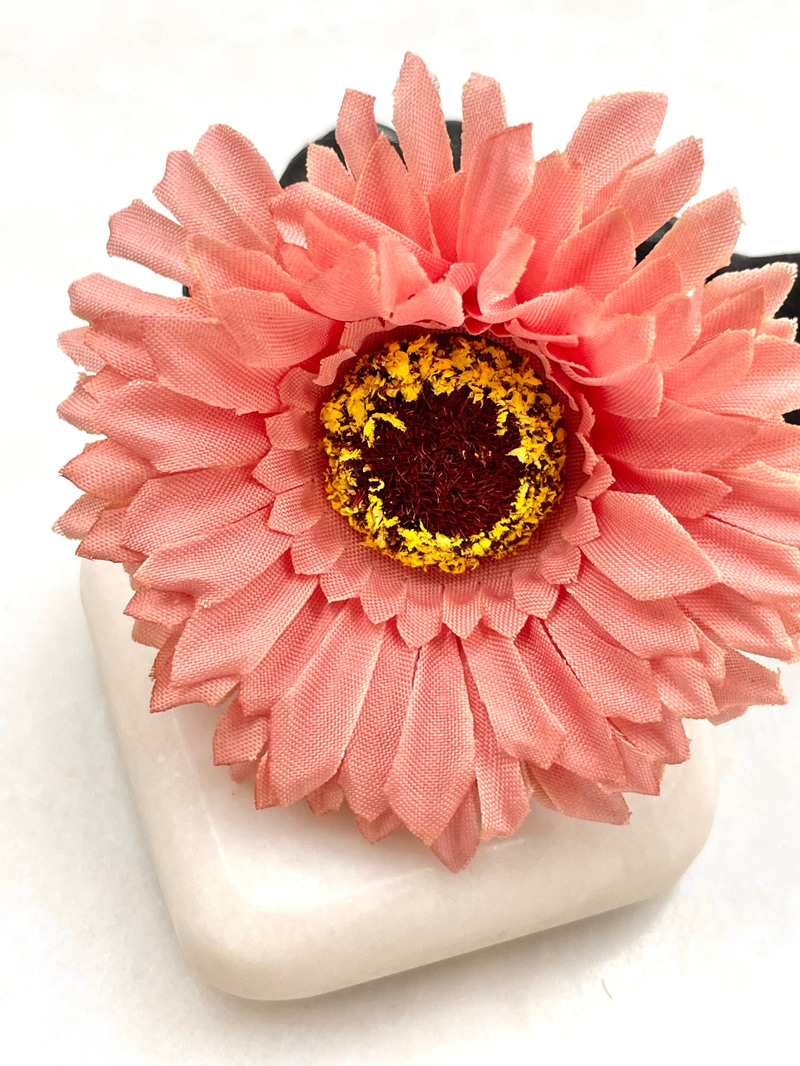 Kasımpatı Scrunchie Toka Gül kurusu