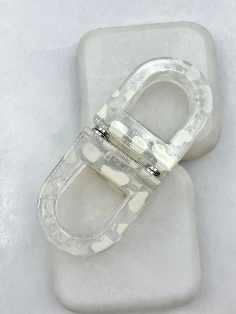Leopar Desenli Magnet Lock Toka Ekru