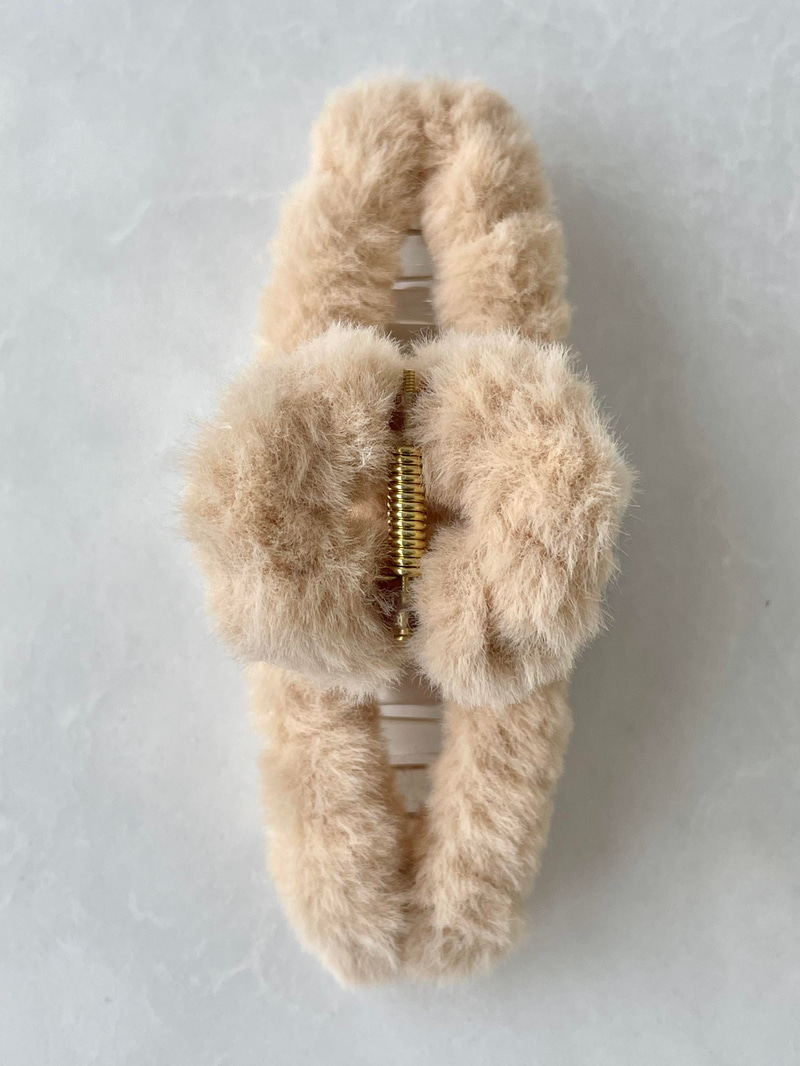 Peluş Mandal Toka Bej