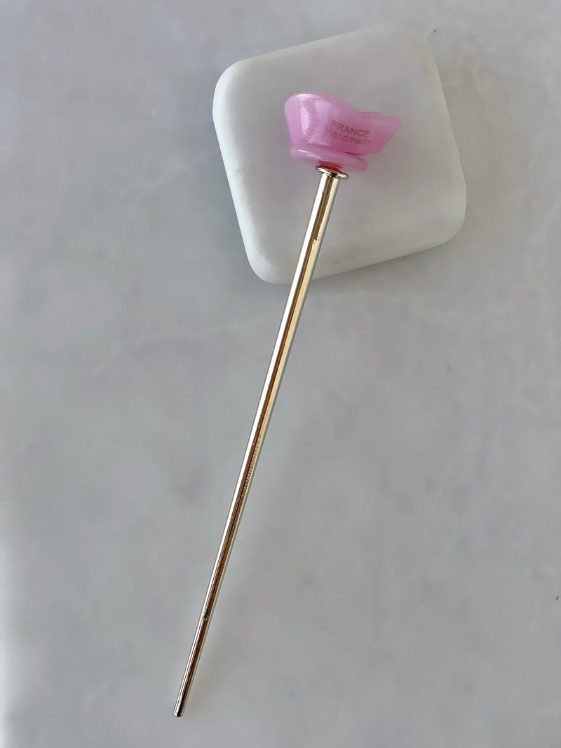 Gül Model Topuz Tokası Pembe