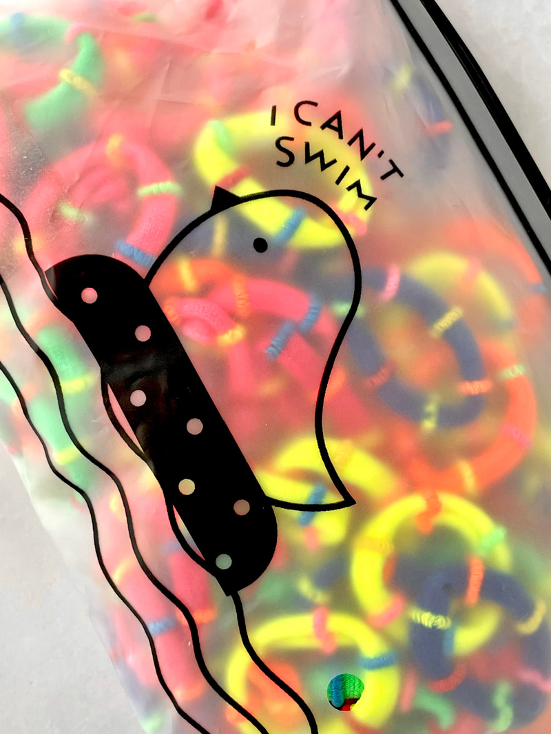 Çantalı Civciv Baskılı Minik Neon Renkli Lastik Toka