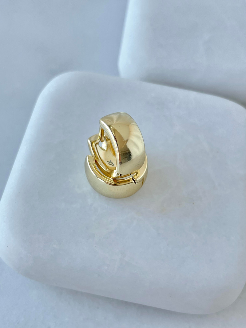 Özel Seri Minimal Bombe Halka Küpe Gold