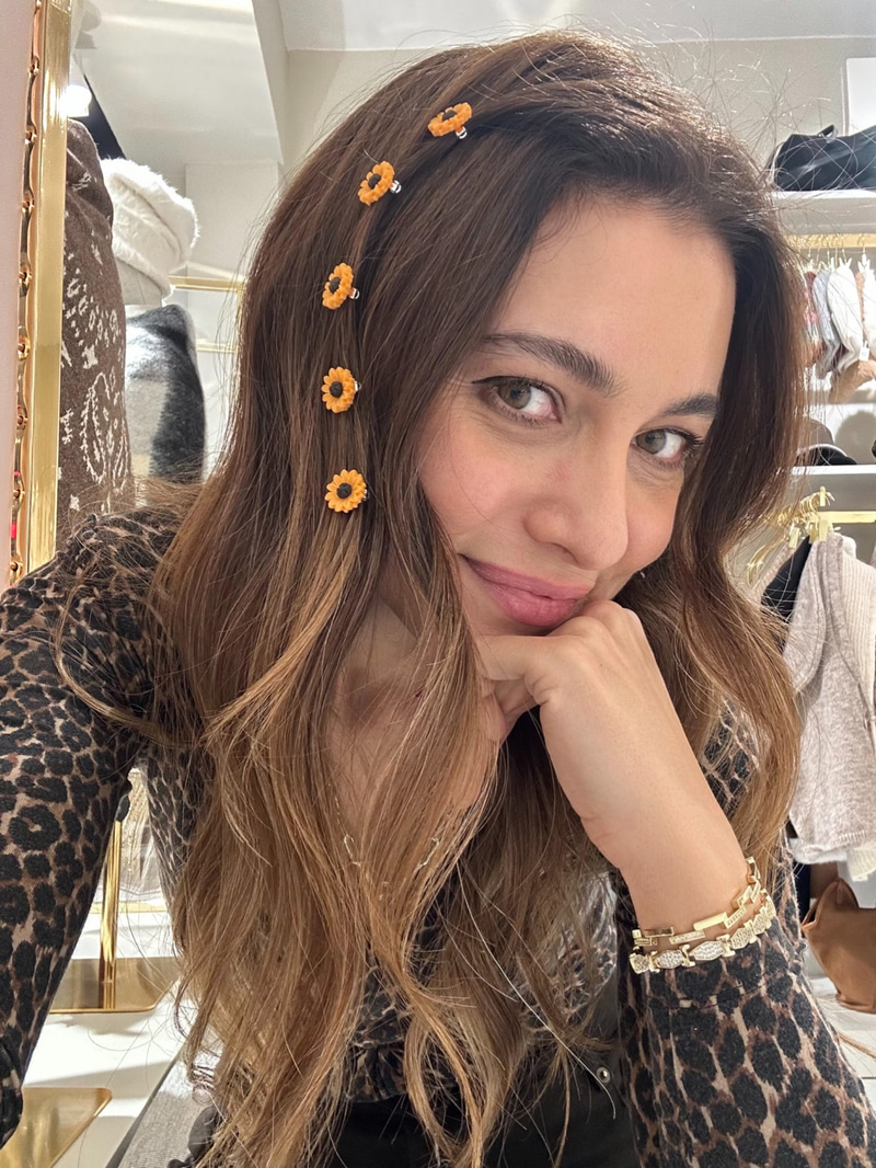 Ayçiçeği Model Saç Küpesi Sarı