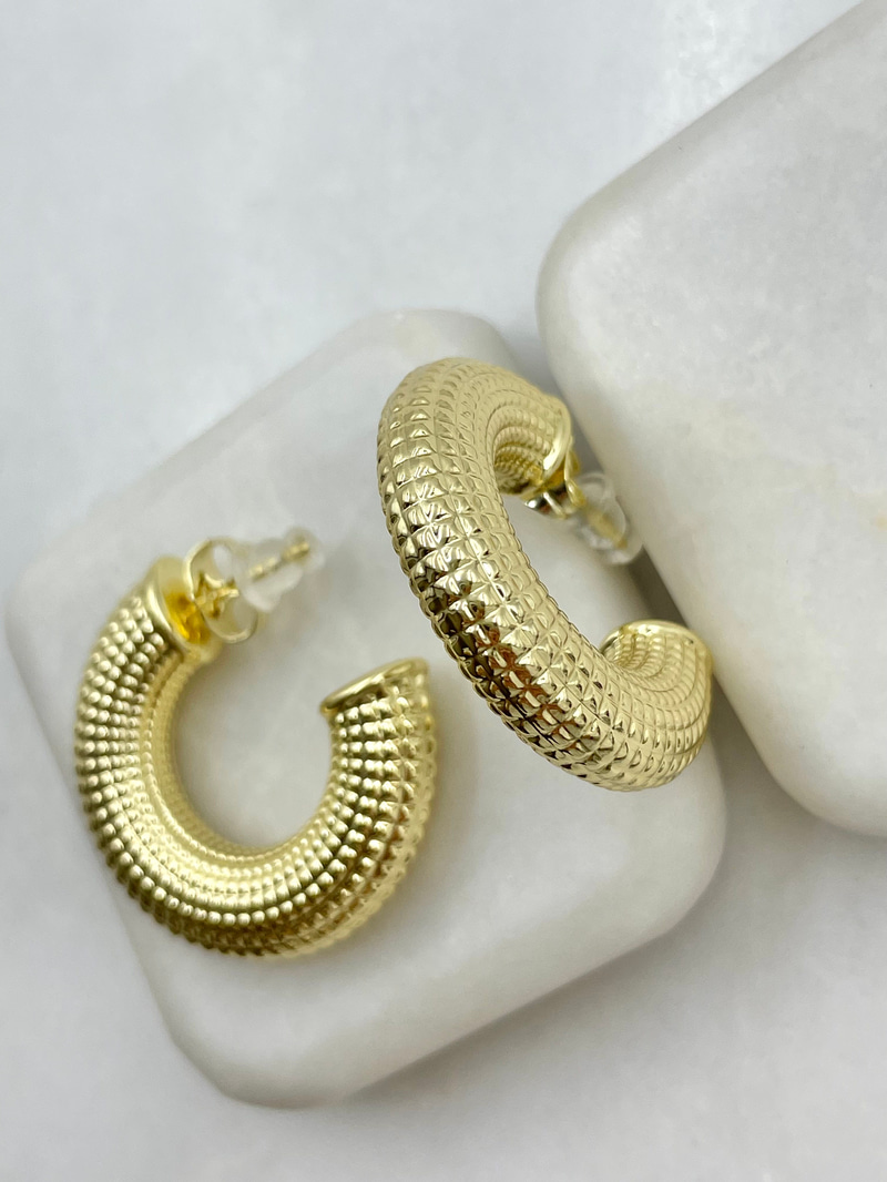 Özel Seri Vintage C Küpe Gold