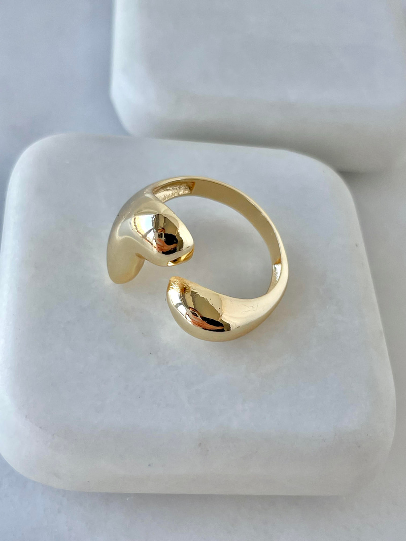 Altın Kaplama İkili Görünüm Yüzük Gold