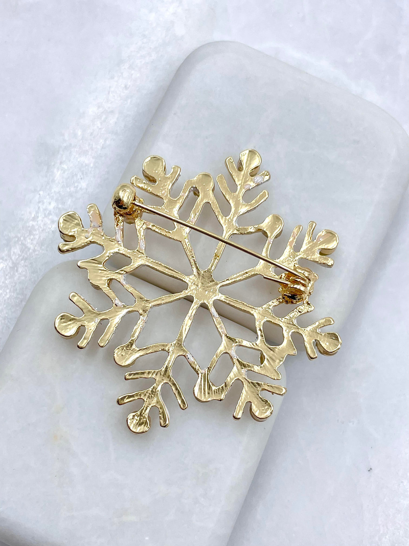Kar Tanesi Broş Gold