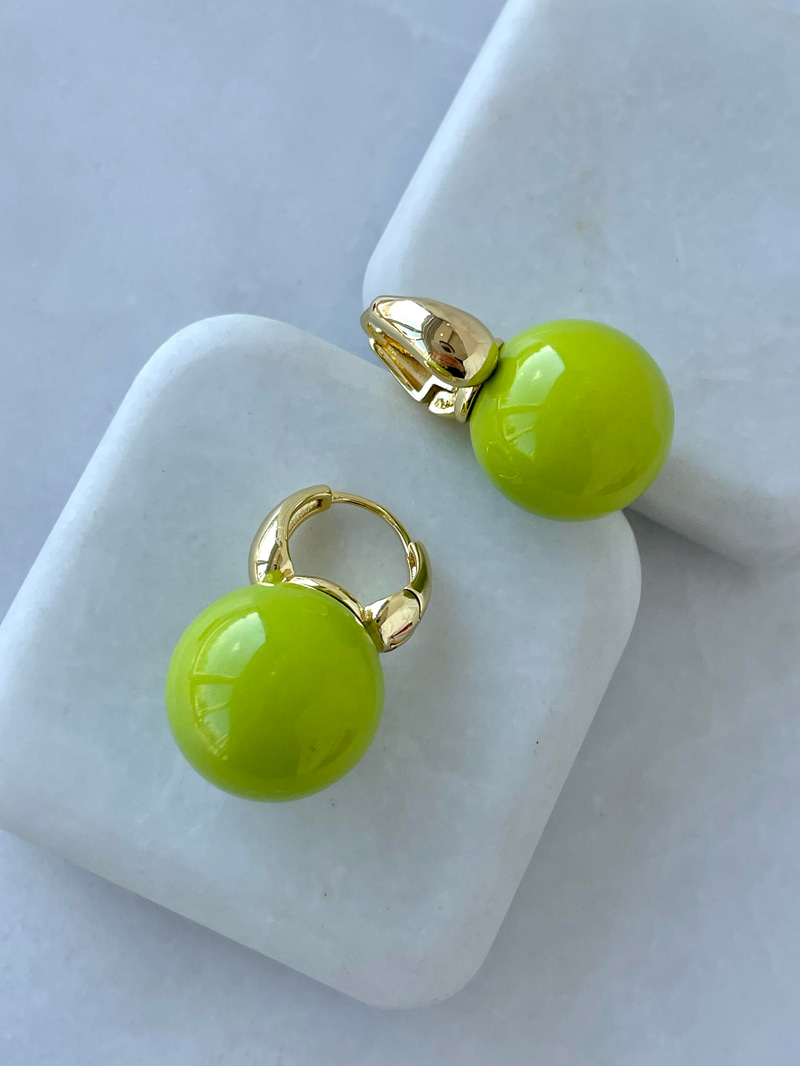 Damla Top Sallantılı Küpe Yeşil