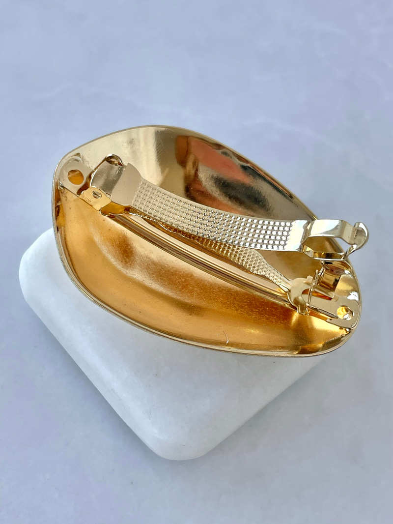 Parlak Oval Otomatik Toka Gold