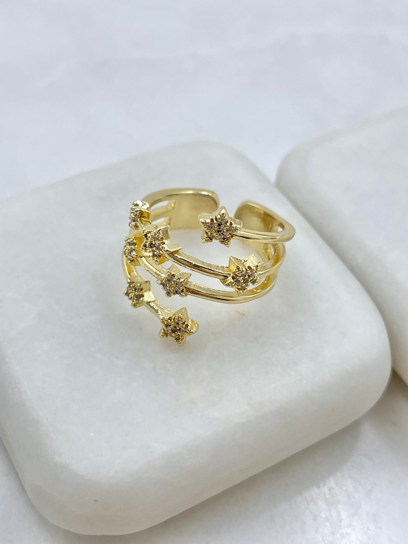 Çoklu Yıldız Model Yüzük Gold