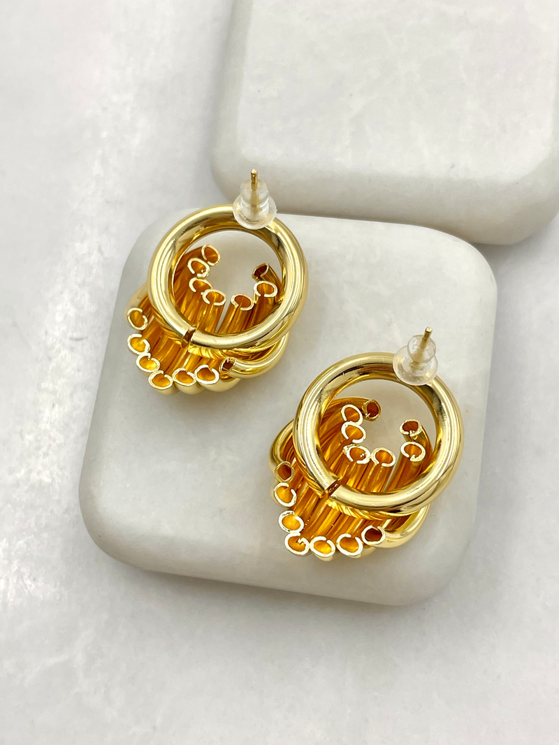 Tasarım Vintage Küpe Gold