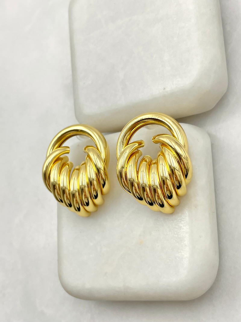 Tasarım Vintage Küpe Gold
