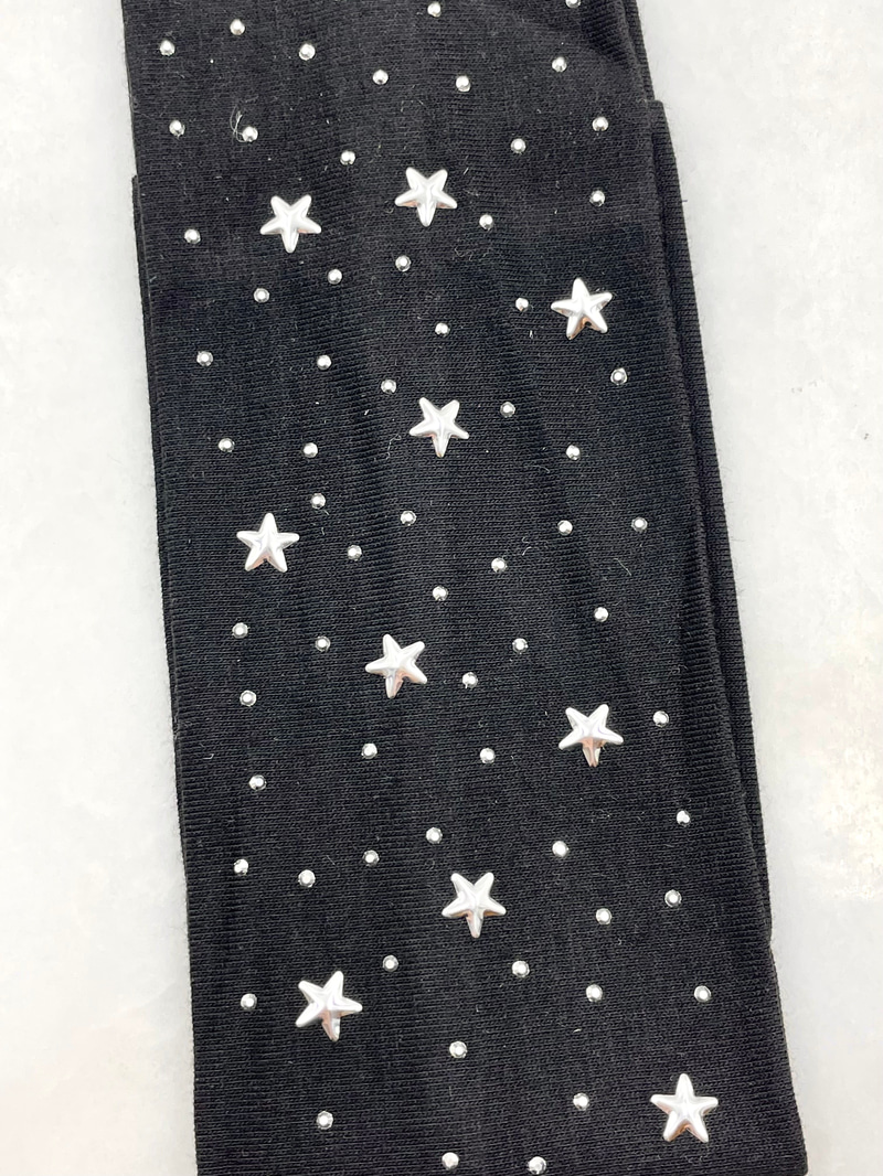 Yıldız Detaylı Bandana Siyah