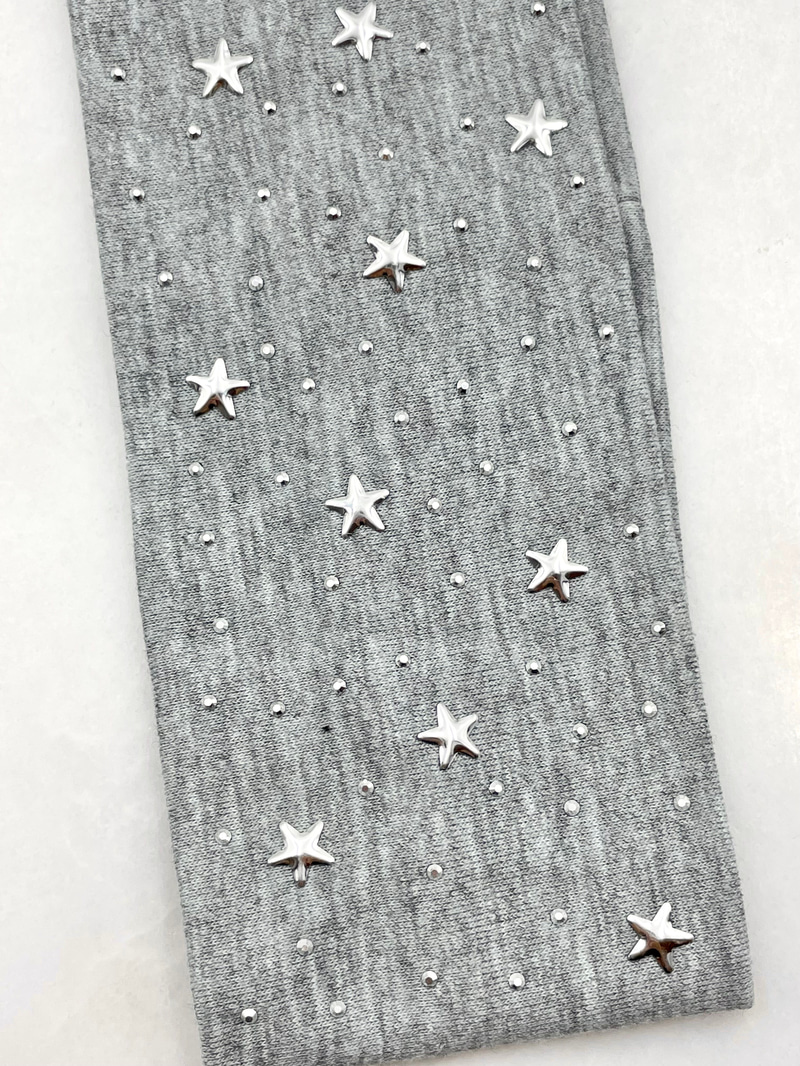 Yıldız Detaylı Bandana Gri