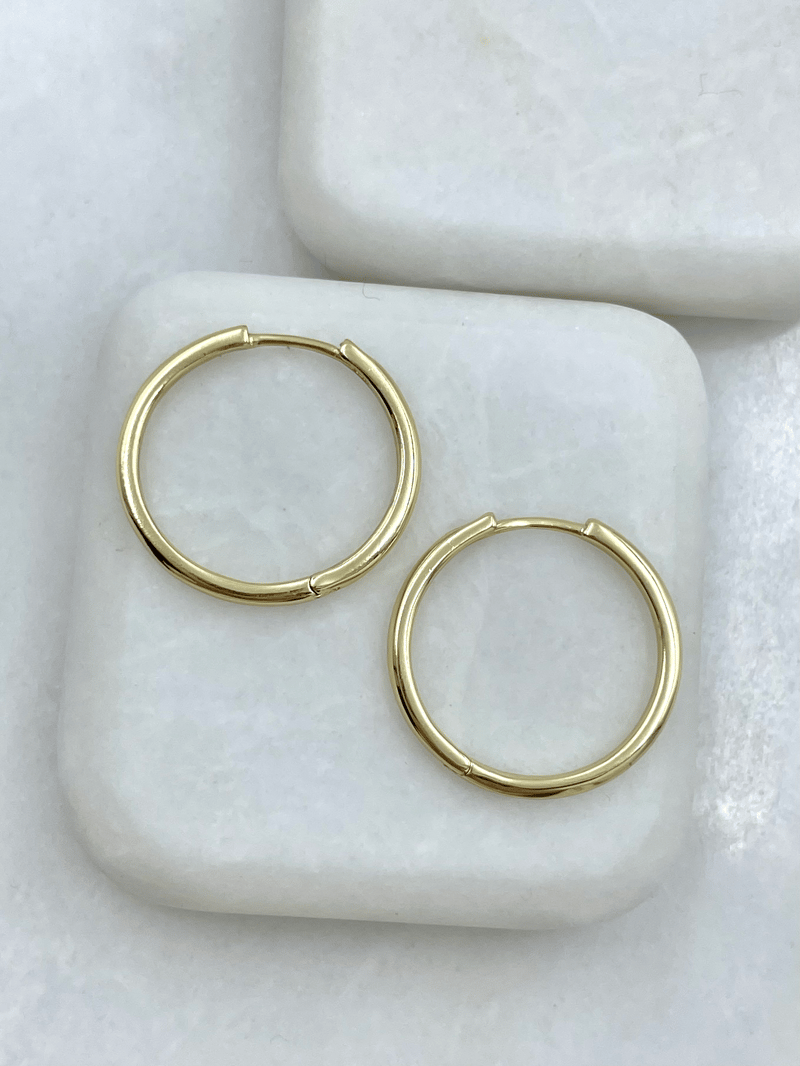 Özel Seri İnce Basic Halka Küpe Gold