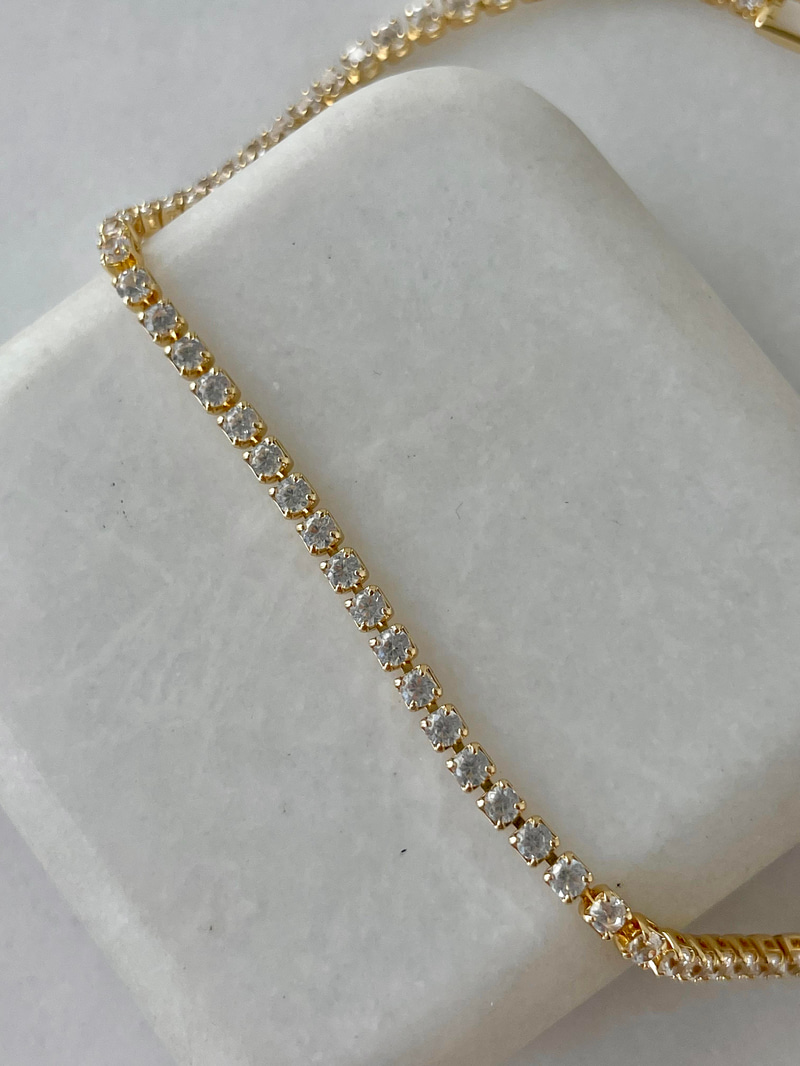 Çelik Minimal Su Yolu Bileklik Gold