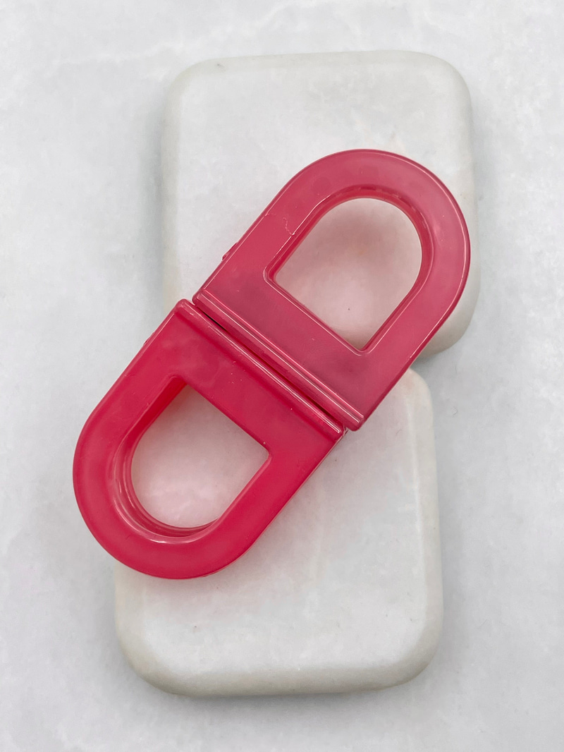 Oval Magnet Lock Toka Şeker Pembe