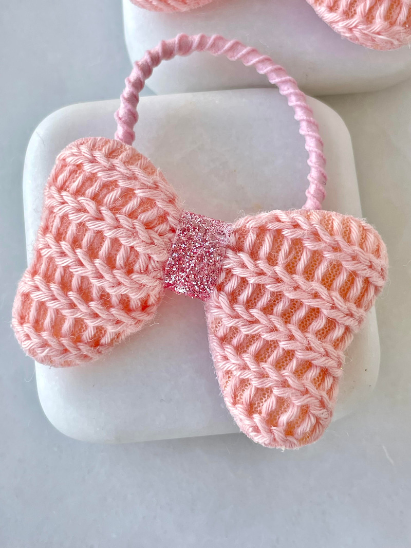 İkili Örme Fiyonk Lastik Toka Toz Pembe