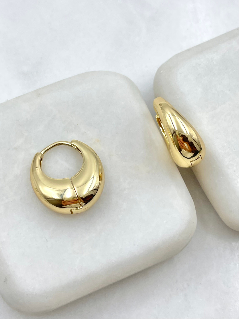 Bombe Damla Küpe 1.8 cm Gold