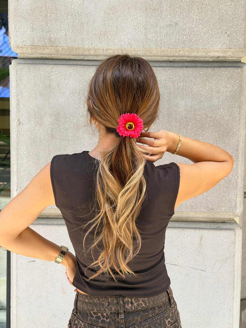 Kasımpatı Scrunchie Toka Kırmızı