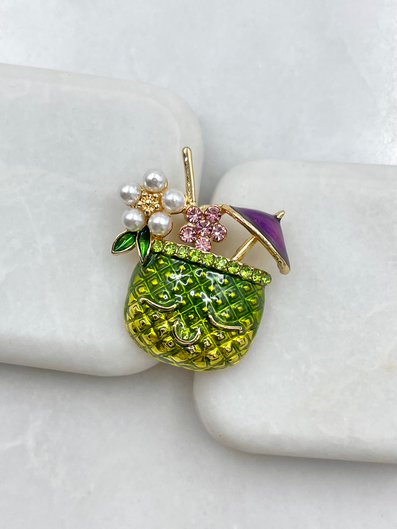 Kokteyl Broş Renkli