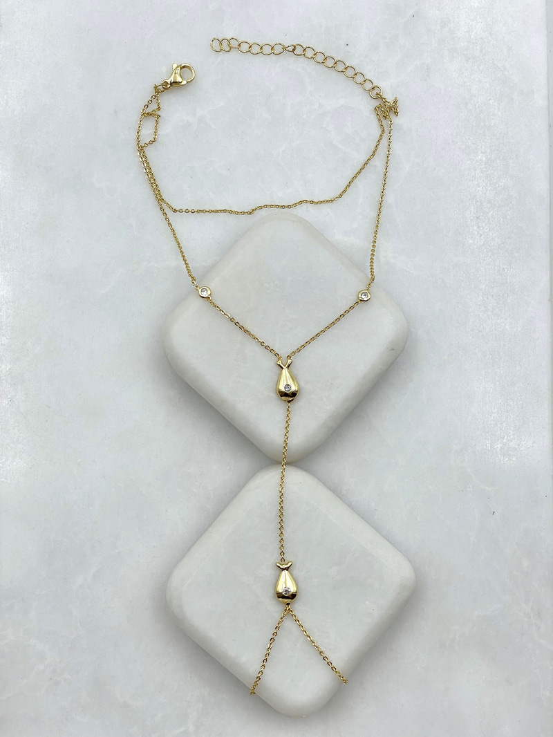 İkili Balık Model Şahmeran Gold