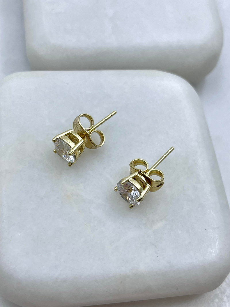 Özel Seri Kristal Küpe 0,6 mm Gold