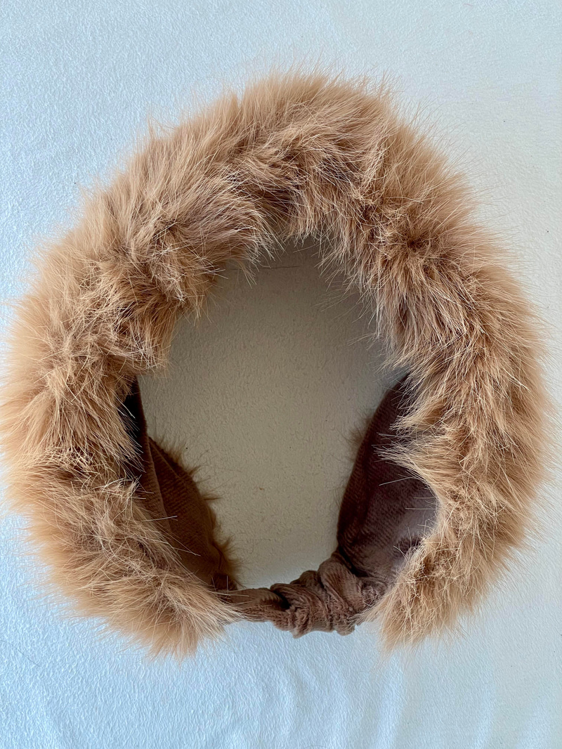 Peluş Bandana Camel