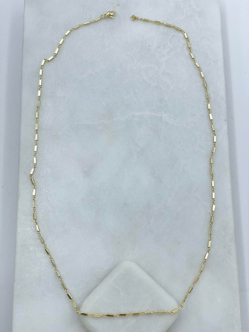 Altın Kaplama Sütun Kolye 60 cm Gold