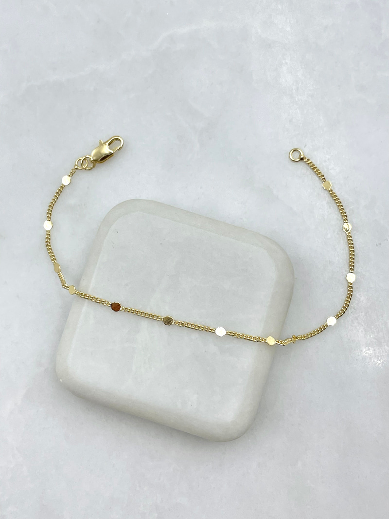 Pul Plaka Bileklik Gold