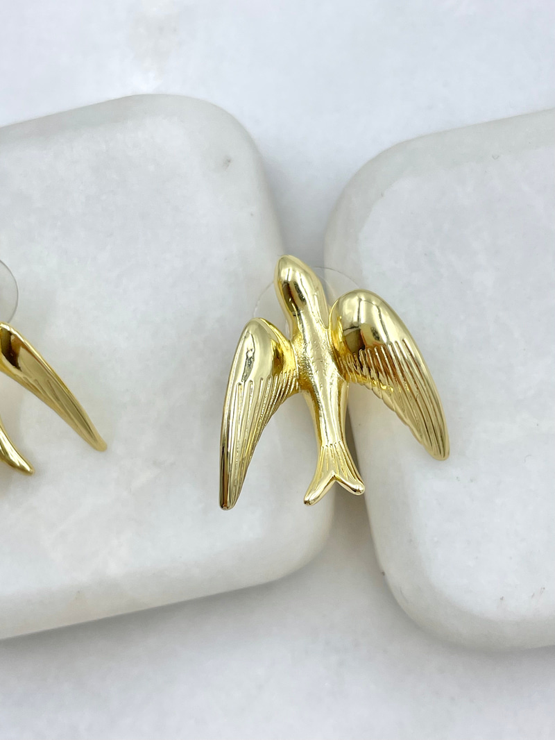 Kırlangıç Model Küpe Gold