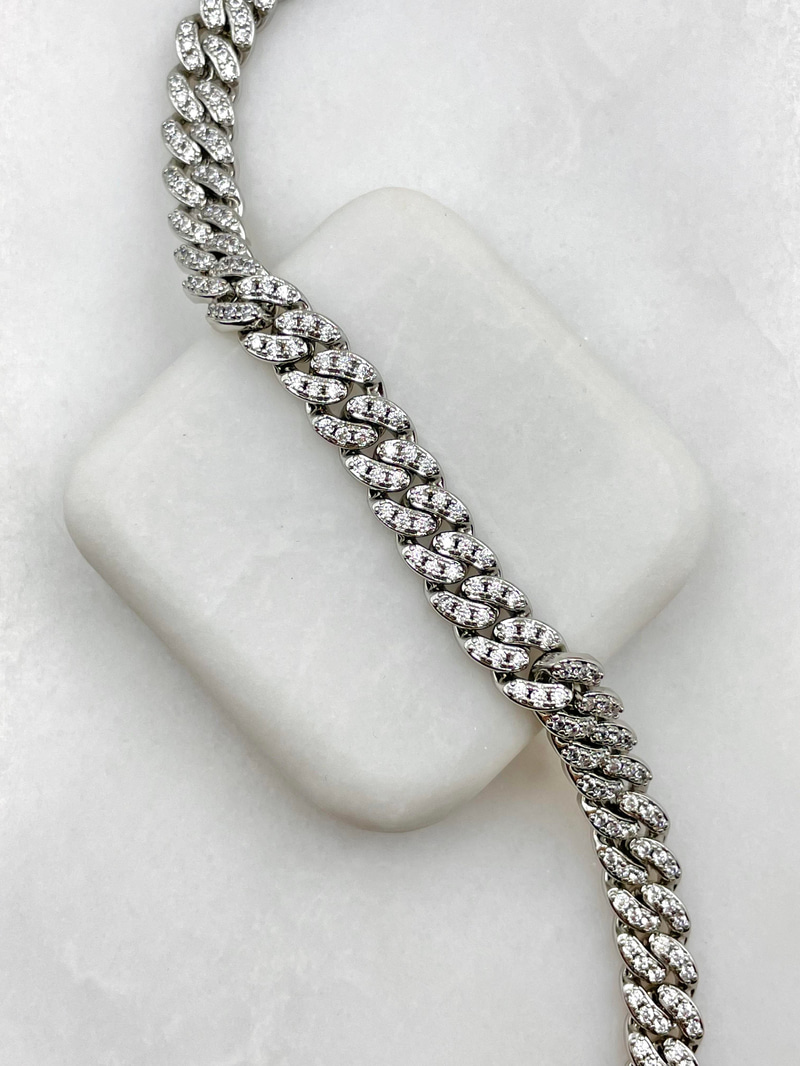 Altın Kaplama Taşlı Gourmet Bileklik Gümüş