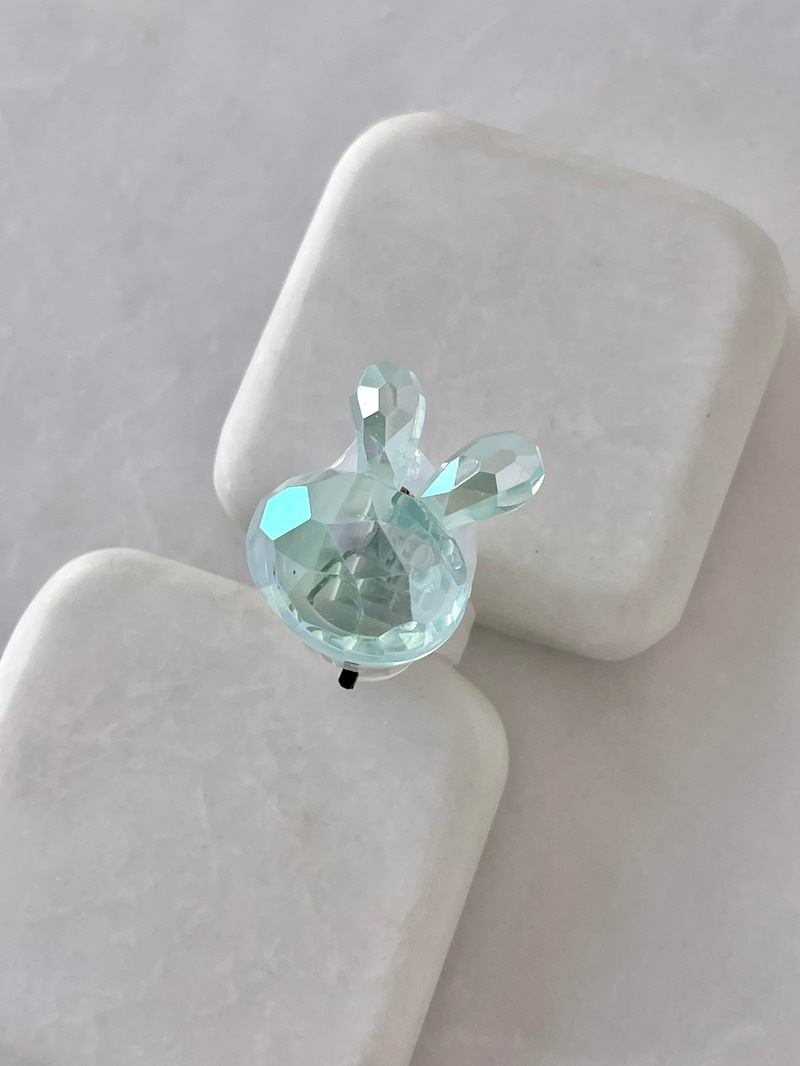 Işıklı Kristal Tavşan Yüzük