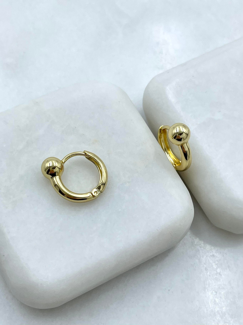 Özel Seri Topçuk Model Halka Küpe Gold