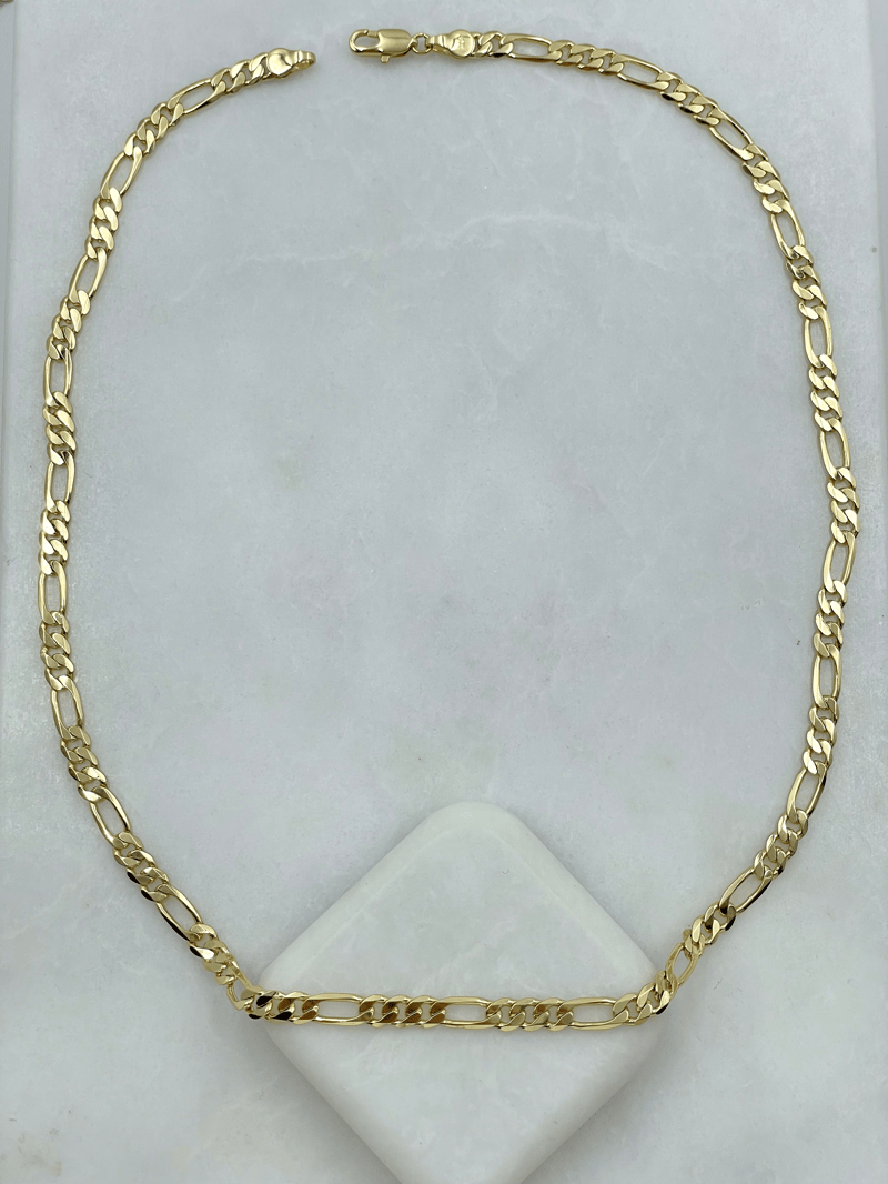 Özel Seri Üç Artı Bir Zincir Kolye 50 cm Gold