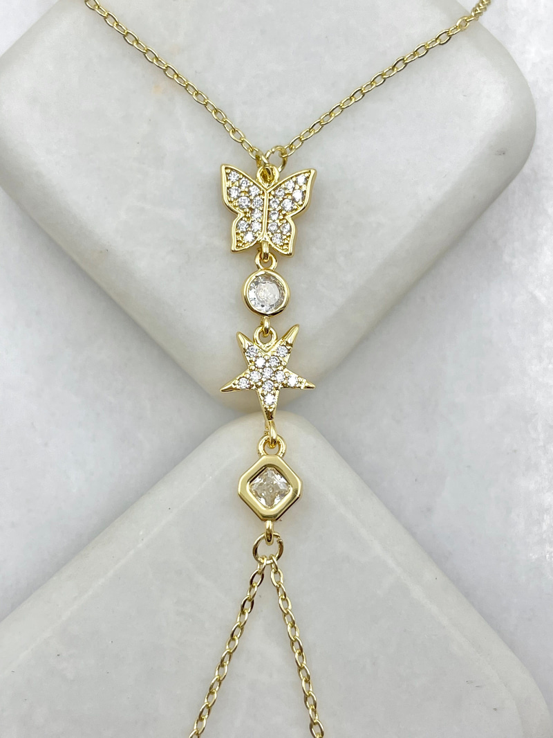 Kelebek ve Yıldız Model Şahmeran Gold