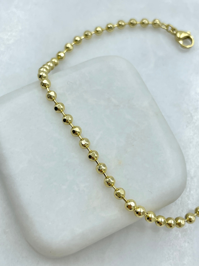 Özel Seri Işıltılı Topçuk Bileklik Gold