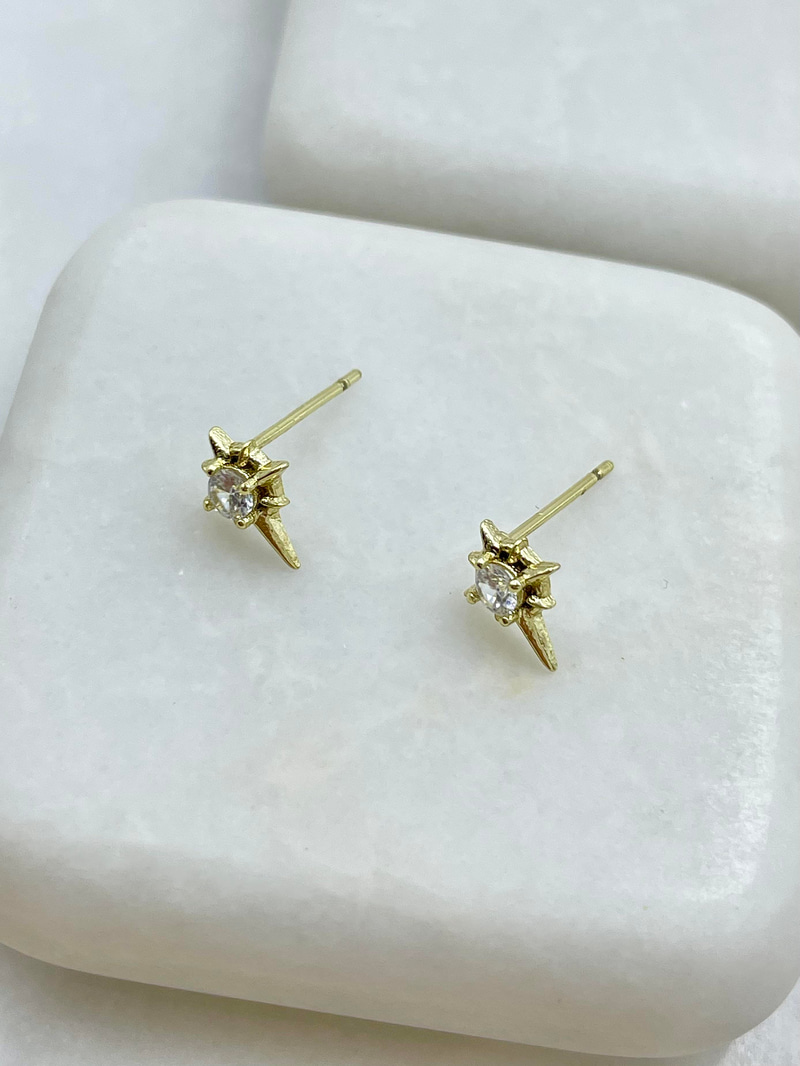Özel Seri Minimal Kuzey Yıldızı Küpe Gold