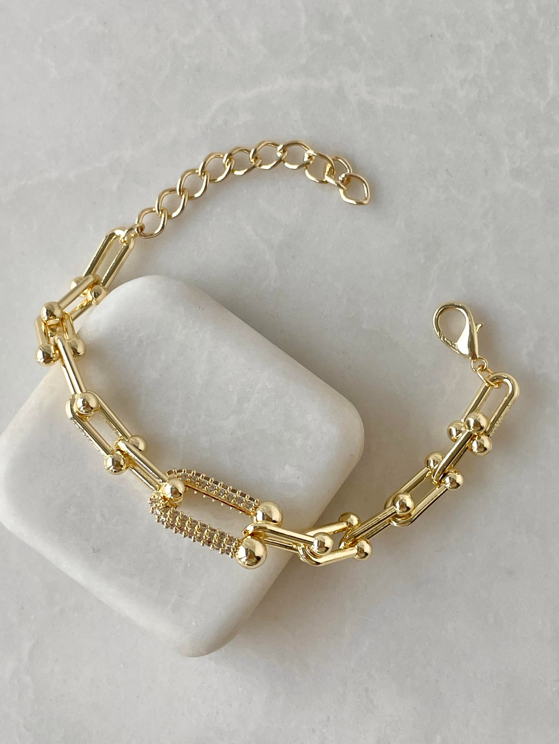 Zirkon Taşlı Marka Model Bileklilk Gold