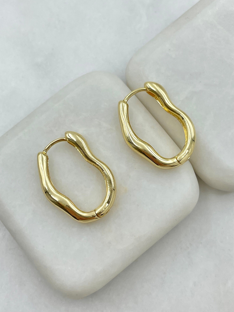 Dalga Küpe Gold